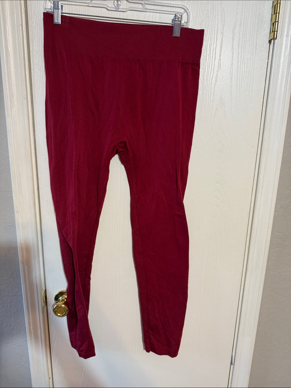 New Mix Deep Burgundy Stretch Leggings